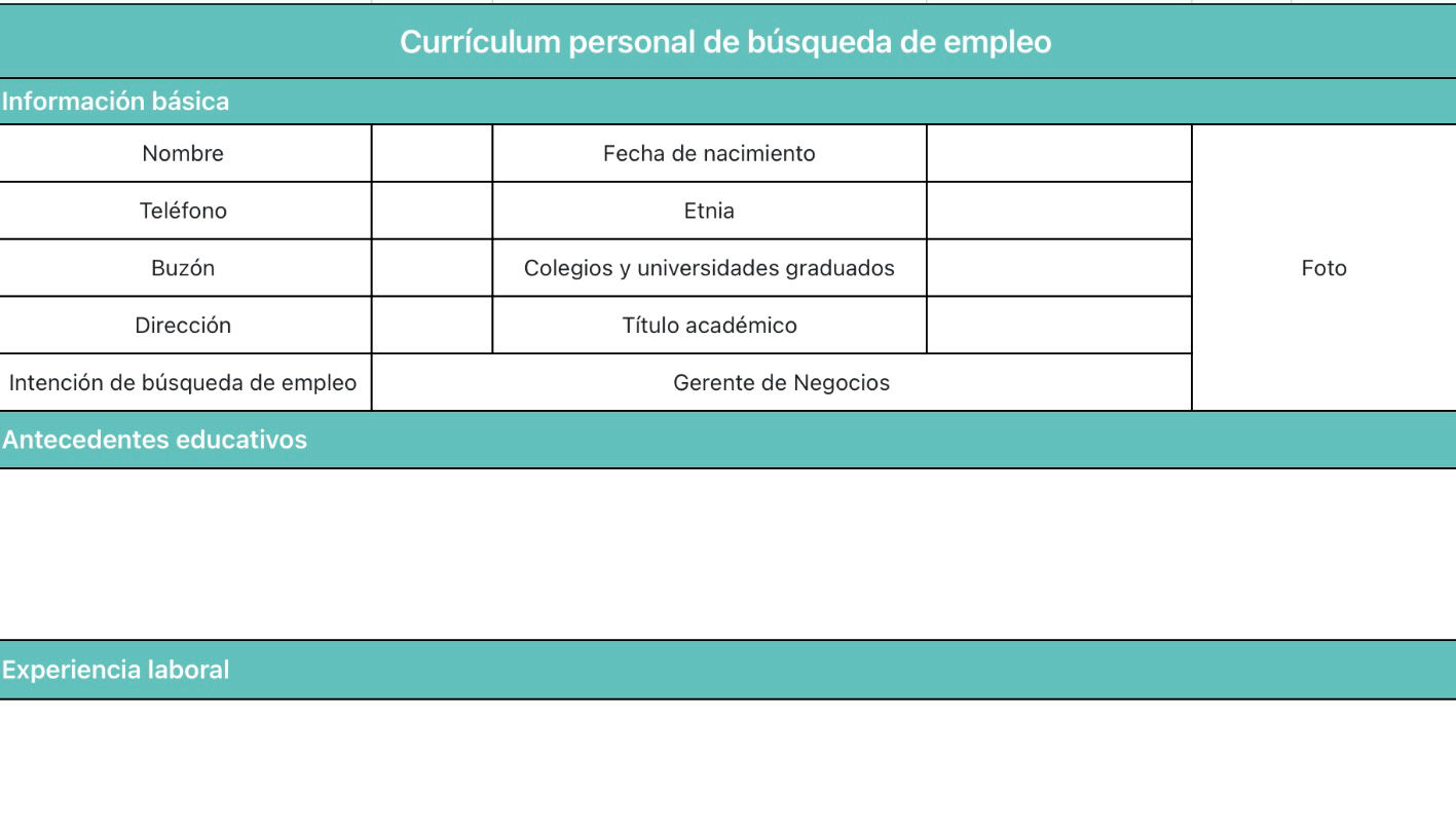 Currículum azul